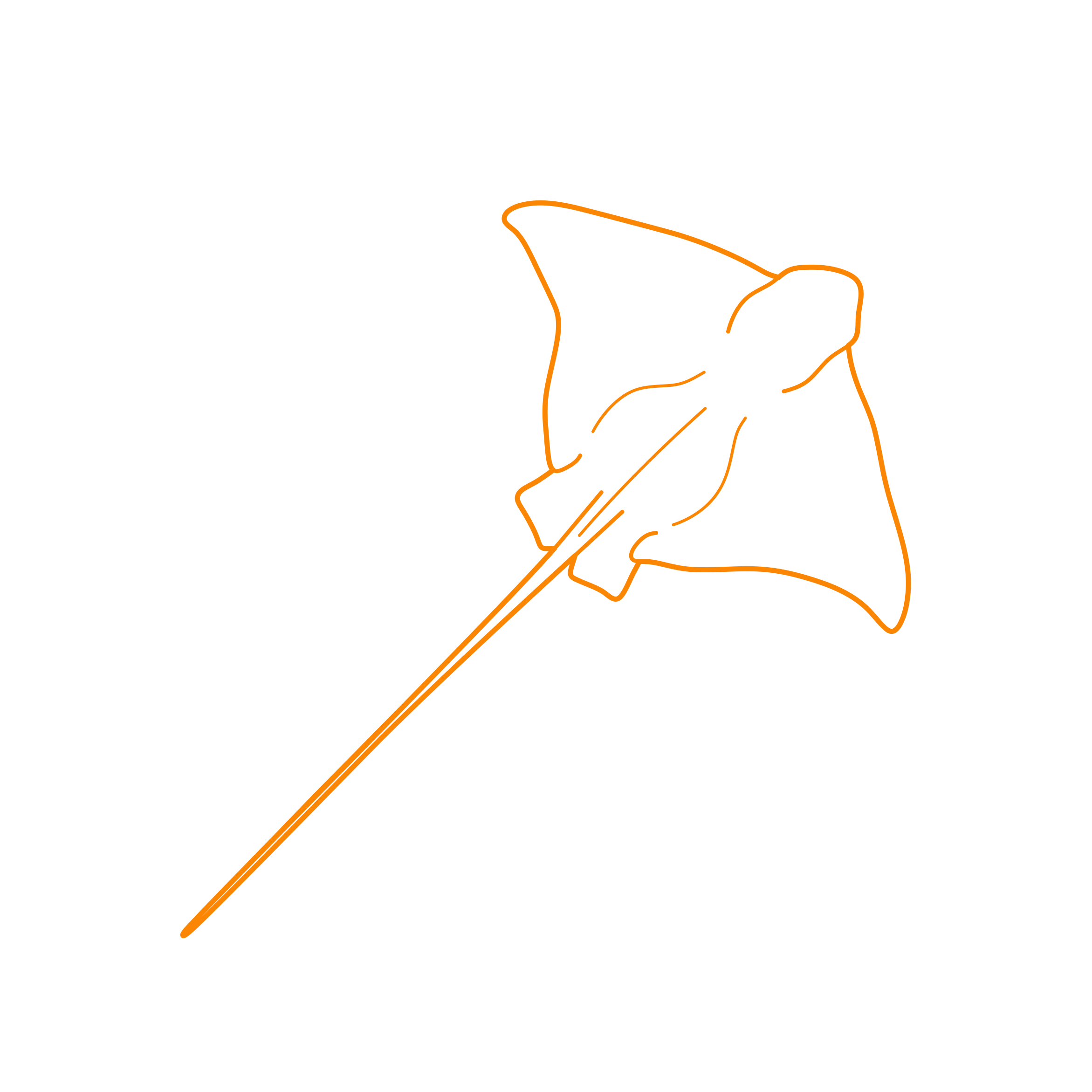 Animals Rays Common Eagle Ray Line Tracing Svg Vector Free Vectors